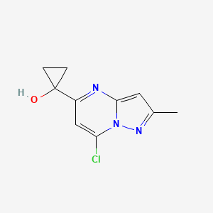 1-(7-Chloro-2-methylpyrazolo[1,5-a]pyrimidin-5-yl)cyclopropan-1-ol