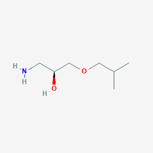 molecular formula C7H17NO2 B13345862 (S)-1-Amino-3-isobutoxypropan-2-ol 