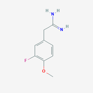 molecular formula C9H11FN2O B1334588 2-(3-Fluoro-4-methoxy-phenyl)-acetamidine CAS No. 885956-55-8