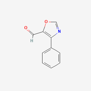 molecular formula C10H7NO2 B13345903 4-Phenyloxazole-5-carbaldehyde 