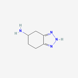 molecular formula C6H10N4 B13345922 4,5,6,7-Tetrahydro-1H-benzo[d][1,2,3]triazol-5-amine 