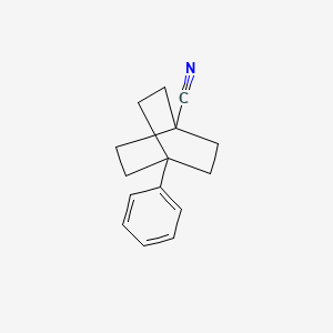 molecular formula C15H17N B13345925 4-Phenylbicyclo[2.2.2]octane-1-carbonitrile 