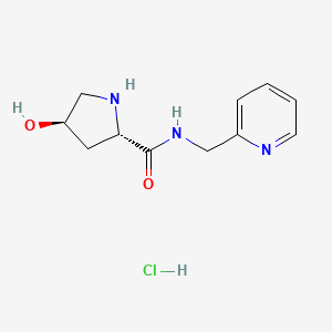 molecular formula C11H16ClN3O2 B13345939 (2S,4R)-4-Hydroxy-N-(pyridin-2-ylmethyl)pyrrolidine-2-carboxamide hydrochloride 