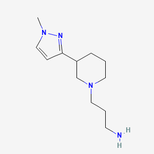 3-(3-(1-methyl-1H-pyrazol-3-yl)piperidin-1-yl)propan-1-amine