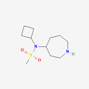 molecular formula C11H22N2O2S B13345949 N-(Azepan-4-yl)-N-cyclobutylmethanesulfonamide 