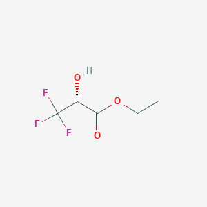 molecular formula C5H7F3O3 B13345957 (R)-Ethyl-2-hydroxy-3,3,3-trifluoropropionate 