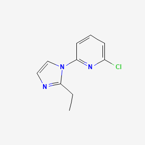 molecular formula C10H10ClN3 B13345958 2-Chloro-6-(2-ethyl-1H-imidazol-1-yl)pyridine 