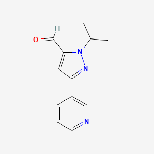 1-isopropyl-3-(pyridin-3-yl)-1H-pyrazole-5-carbaldehyde