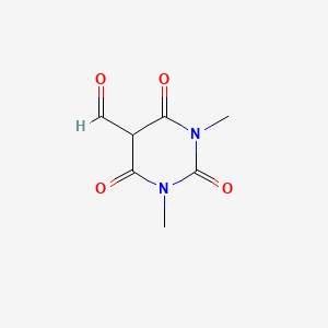 molecular formula C7H8N2O4 B1334597 1,3-Dimethyl-2,4,6-trioxo-1,3-diazinane-5-carbaldehyde CAS No. 42604-63-7