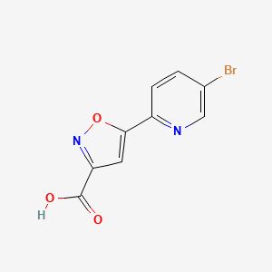 molecular formula C9H5BrN2O3 B13345970 5-(5-Bromo-2-pyridyl)isoxazole-3-carboxylic Acid 