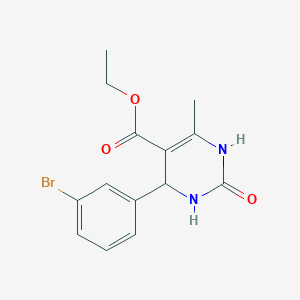 molecular formula C14H15BrN2O3 B1334600 Ethyl 4-(3-bromophenyl)-6-methyl-2-oxo-1,2,3,4-tetrahydropyrimidine-5-carboxylate CAS No. 202277-52-9