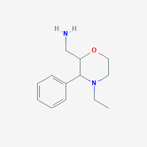 molecular formula C13H20N2O B13346029 (4-Ethyl-3-phenylmorpholin-2-yl)methanamine 