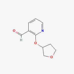 molecular formula C10H11NO3 B13346041 2-((Tetrahydrofuran-3-yl)oxy)nicotinaldehyde 