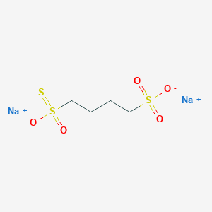 molecular formula C4H8Na2O5S3 B13346126 Sodium 4-sulfonothioatothiobutane-1-sulfonate 