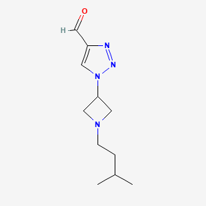 1-(1-isopentylazetidin-3-yl)-1H-1,2,3-triazole-4-carbaldehyde