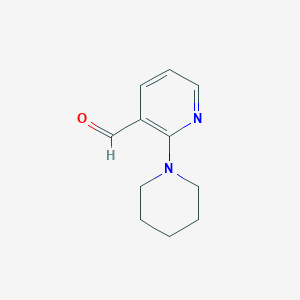 molecular formula C11H14N2O B1334617 2-ピペリジノンニコチナルデヒド CAS No. 34595-22-7