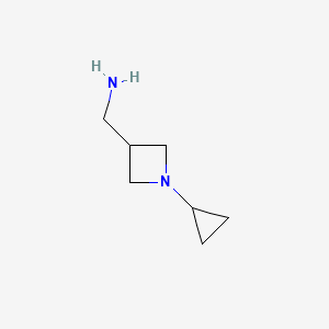 molecular formula C7H14N2 B13346208 (1-Cyclopropylazetidin-3-yl)methanamine 