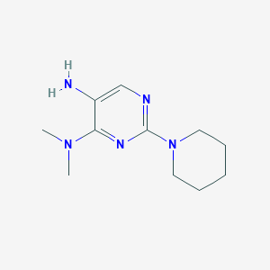 molecular formula C11H19N5 B13346216 N4,N4-dimethyl-2-(piperidin-1-yl)pyrimidine-4,5-diamine 