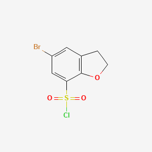 molecular formula C8H6BrClO3S B1334622 5-溴-2,3-二氢苯并呋喃-7-磺酰氯 CAS No. 690632-00-9
