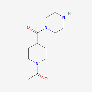 molecular formula C12H21N3O2 B13346228 1-(4-(Piperazine-1-carbonyl)piperidin-1-yl)ethan-1-one 