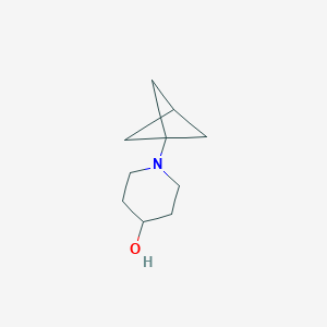 molecular formula C10H17NO B13346308 1-(Bicyclo[1.1.1]pentan-1-yl)piperidin-4-ol 