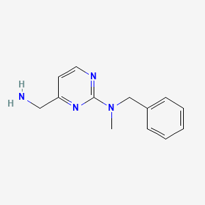 molecular formula C13H16N4 B13346322 4-(Aminomethyl)-N-benzyl-N-methylpyrimidin-2-amine 