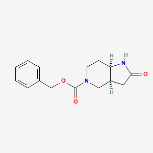 molecular formula C15H18N2O3 B13346331 Benzyl (3aS,7aR)-2-oxooctahydro-5H-pyrrolo[3,2-c]pyridine-5-carboxylate 