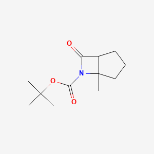 molecular formula C12H19NO3 B13346347 Tert-butyl 5-methyl-7-oxo-6-azabicyclo[3.2.0]heptane-6-carboxylate 