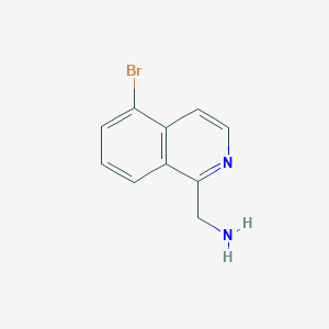 molecular formula C10H9BrN2 B13346378 (5-Bromoisoquinolin-1-yl)methanamine 