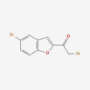 molecular formula C10H6Br2O2 B1334640 2-Bromo-1-(5-bromo-1-benzofuran-2-yl)-1-ethanone CAS No. 7039-76-1