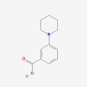 molecular formula C12H15NO2 B1334641 3-Piperidinobenzoic acid CAS No. 77940-94-4