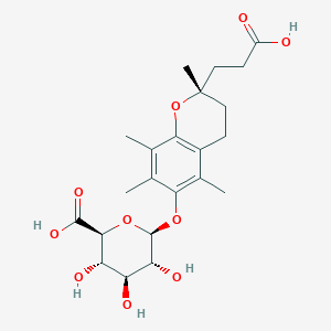 molecular formula C22H30O10 B13346415 alpha-CEHC glucuronide CAS No. 477200-36-5