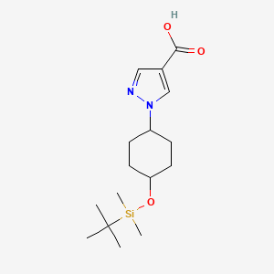 Rel-1-((1r,4r)-4-((tert-butyldimethylsilyl)oxy)cyclohexyl)-1H-pyrazole-4-carboxylic acid