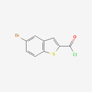 molecular formula C9H4BrClOS B1334643 5-Bromo-1-benzothiophene-2-carbonyl chloride CAS No. 7312-14-3