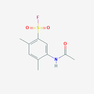 molecular formula C10H12FNO3S B13346430 Benzenesulfonylfluoride, 5-(acetylamino)-2,4-dimethyl- CAS No. 33866-09-0