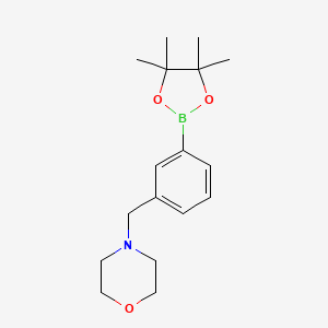 molecular formula C17H26BNO3 B1334644 4-(3-(4,4,5,5-Tetramethyl-1,3,2-dioxaborolan-2-yl)benzyl)morpholine CAS No. 364794-80-9