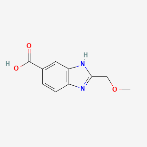 molecular formula C10H10N2O3 B13346446 2-(Methoxymethyl)-1H-benzo[d]imidazole-5-carboxylic acid 