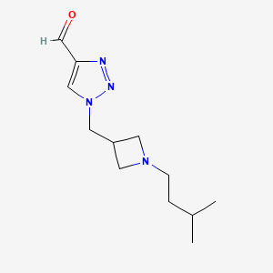 1-((1-isopentylazetidin-3-yl)methyl)-1H-1,2,3-triazole-4-carbaldehyde