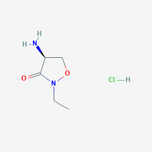 molecular formula C5H11ClN2O2 B13346489 (S)-4-Amino-2-ethylisoxazolidin-3-one hydrochloride 