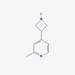 molecular formula C9H12N2 B13346526 4-(Azetidin-3-yl)-2-methylpyridine 