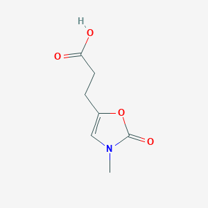 molecular formula C7H9NO4 B13346558 3-(3-Methyl-2-oxo-2,3-dihydrooxazol-5-yl)propanoic acid 