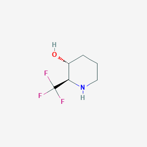 molecular formula C6H10F3NO B13346578 (2R,3R)-2-(Trifluoromethyl)piperidin-3-ol 