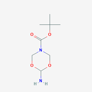 molecular formula C8H16N2O4 B13346586 tert-Butyl 2-amino-1,3,5-dioxazinane-5-carboxylate 