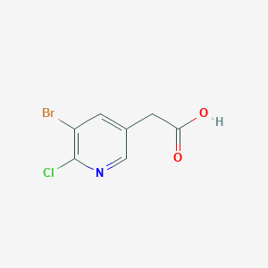 molecular formula C7H5BrClNO2 B13346600 2-(5-Bromo-6-chloropyridin-3-yl)acetic acid 