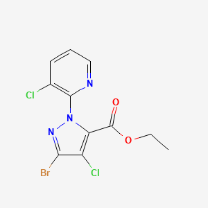 Ethyl 3-bromo-4-chloro-1-(3-chloropyridin-2-yl)-1H-pyrazole-5-carboxylate