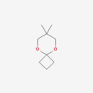 molecular formula C9H16O2 B13346606 7,7-Dimethyl-5,9-dioxaspiro[3.5]nonane 