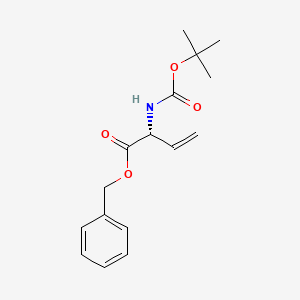 molecular formula C16H21NO4 B13346613 (R)-Benzyl 2-((tert-butoxycarbonyl)amino)but-3-enoate 