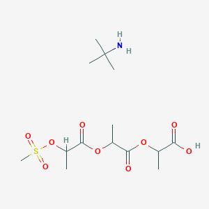 2-Methylpropan-2-amine 2-((2-((2-((methylsulfonyl)oxy)propanoyl)oxy)propanoyl)oxy)propanoate