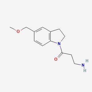 molecular formula C13H18N2O2 B13346703 3-Amino-1-(5-(methoxymethyl)indolin-1-yl)propan-1-one 