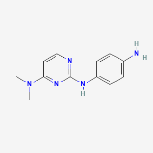 molecular formula C12H15N5 B13346713 N2-(4-aminophenyl)-N4,N4-dimethylpyrimidine-2,4-diamine 